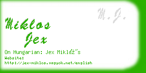miklos jex business card